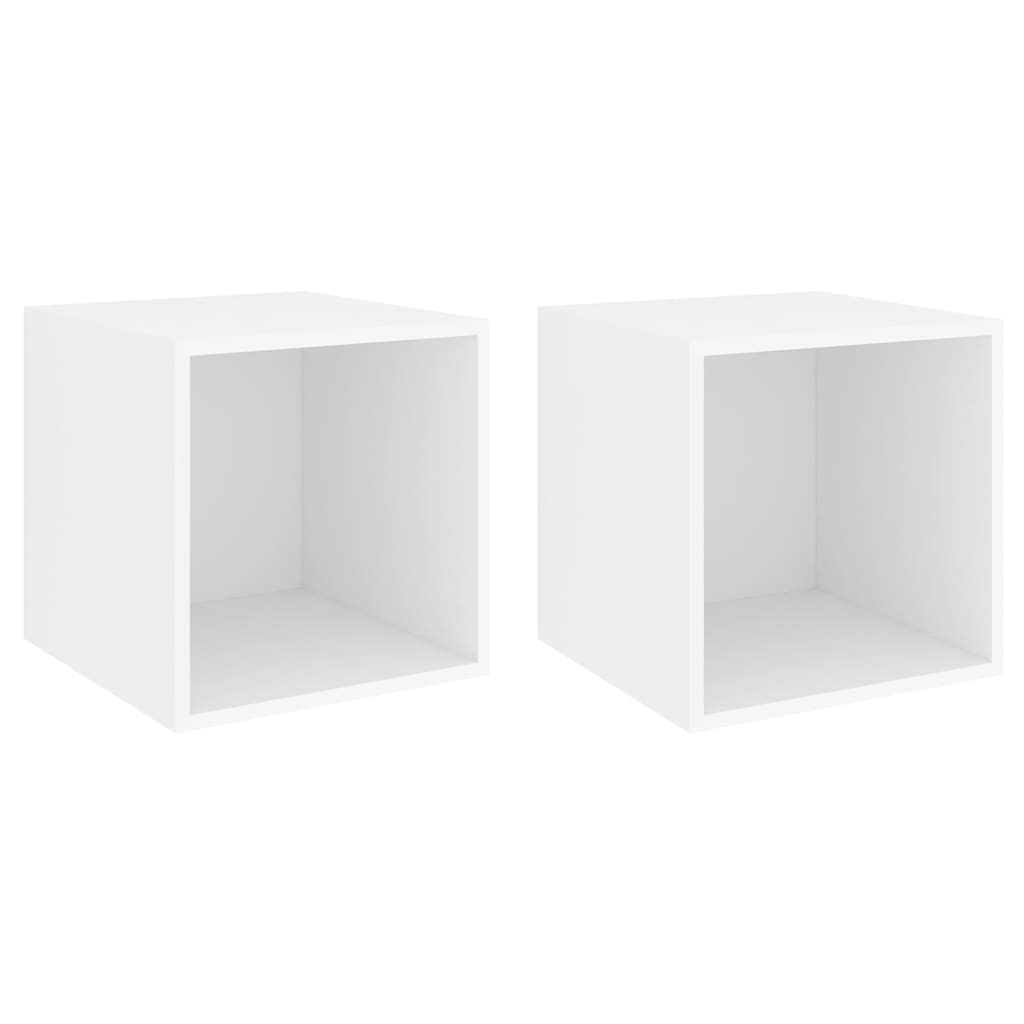 vidaXL Wall Cabinets 2 pcs White 37x37x37 cm Engineered Wood