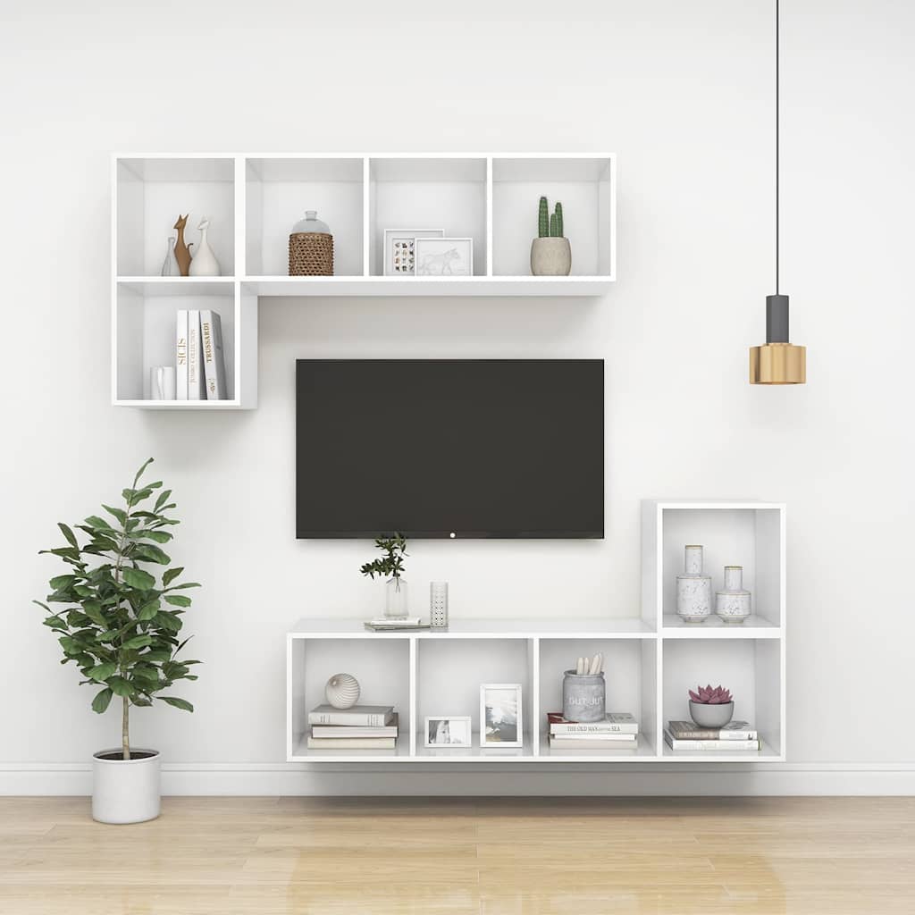 805445 vidaXL Wall Cabinets 2 pcs White 37x37x37 cm Engineered Wood