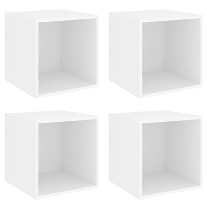 vidaXL Wall Cabinets 4 pcs White 37x37x37 cm Engineered Wood