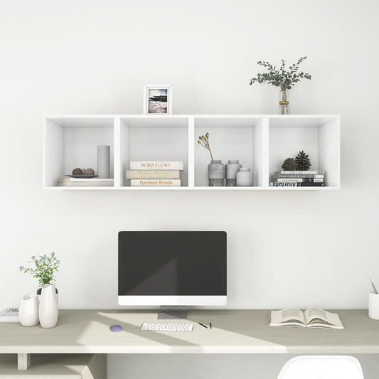 vidaXL Wall Cabinets 4 pcs White 37x37x37 cm Engineered Wood