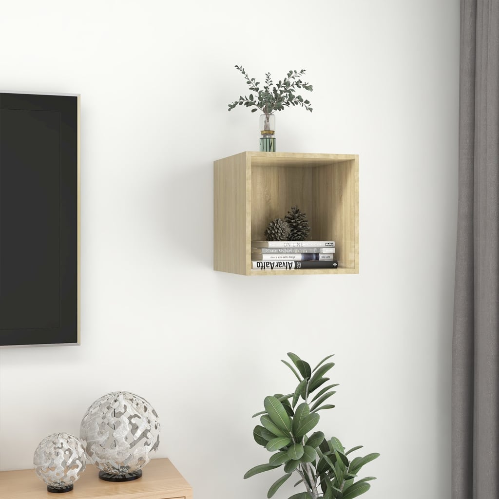 vidaXL Wall Cabinet Sonoma Oak 37x37x37 cm Engineered Wood