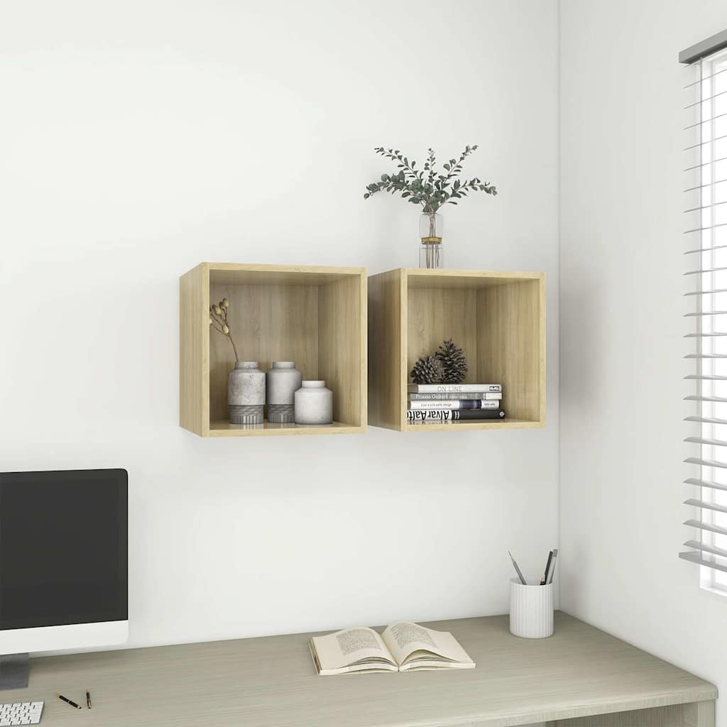 805453 vidaXL Wall Cabinet Sonoma Oak 37x37x37 cm Engineered Wood