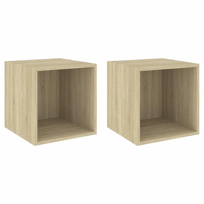 805454 vidaXL Wall Cabinets 2 pcs Sonoma Oak 37x37x37 cm Engineered Wood