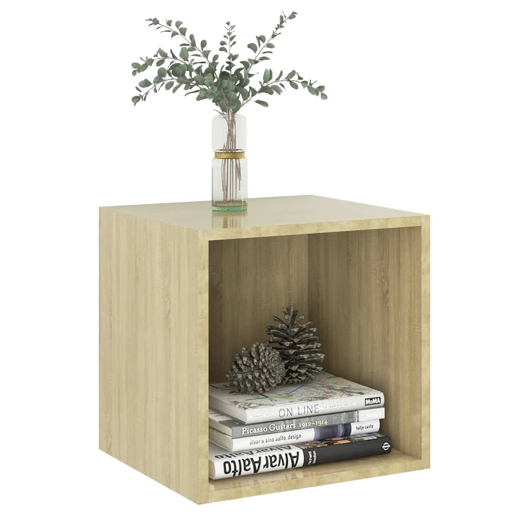 vidaXL Wall Cabinets 2 pcs Sonoma Oak 37x37x37 cm Engineered Wood