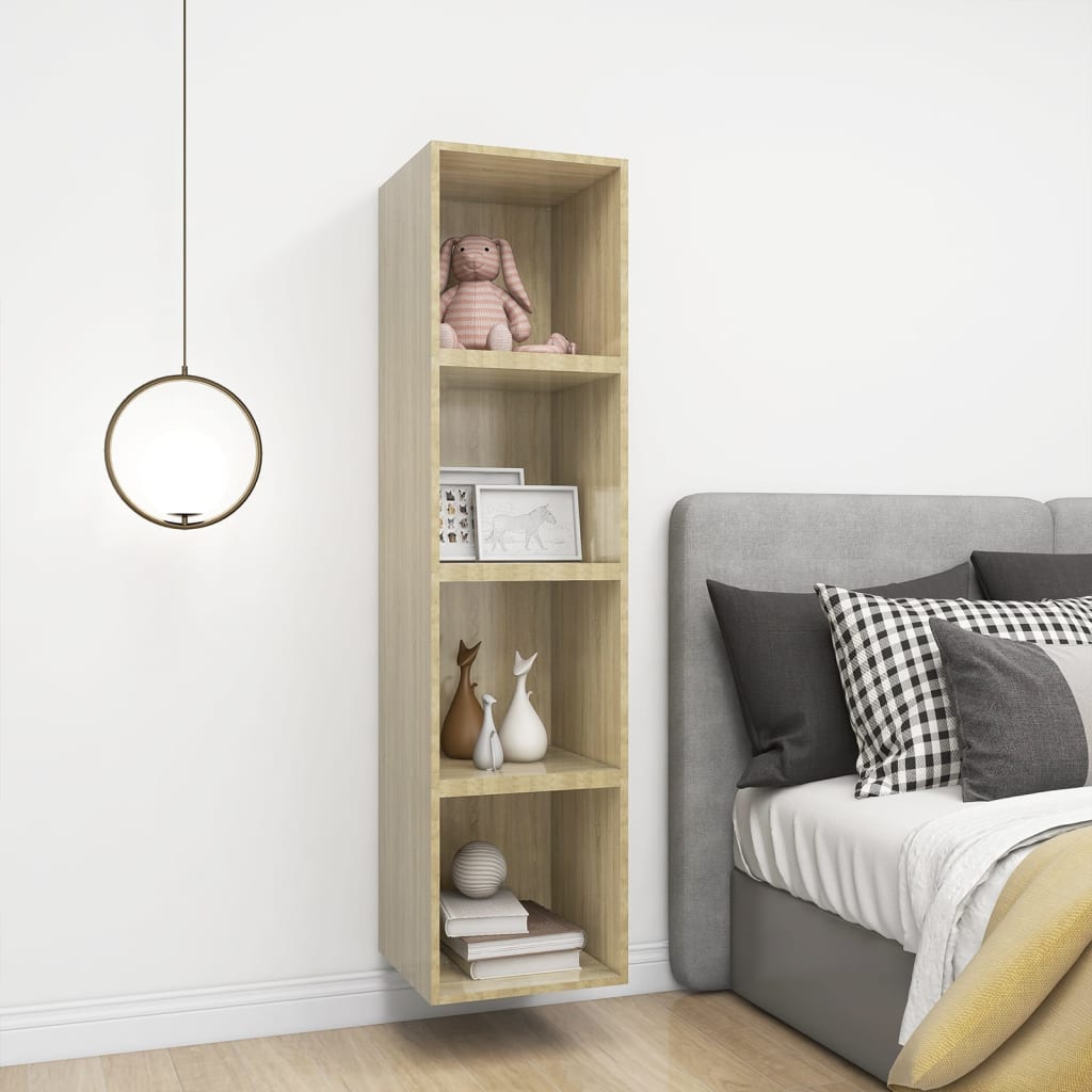 vidaXL Wall Cabinets 4 pcs Sonoma Oak 37x37x37 cm Engineered Wood