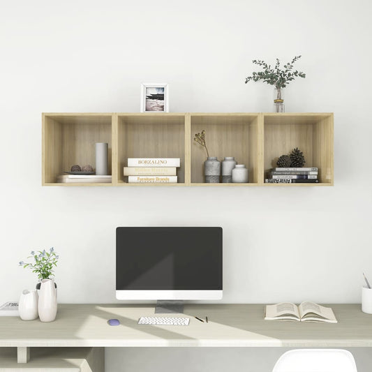 vidaXL Wall Cabinets 4 pcs Sonoma Oak 37x37x37 cm Engineered Wood