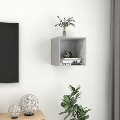 vidaXL Wall Cabinet Concrete Grey 37x37x37 cm Engineered Wood