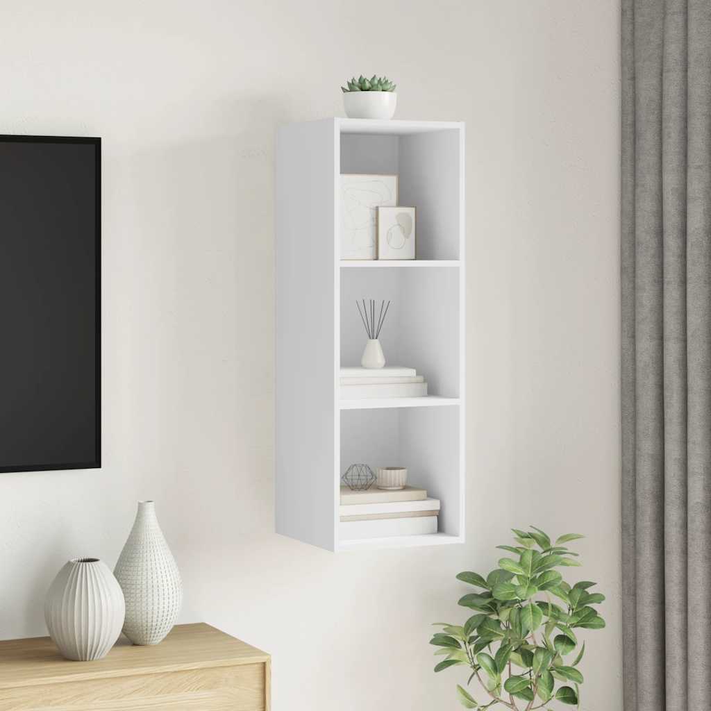 vidaXL Wall-mounted TV Cabinet White 37x37x107 cm Engineered Wood