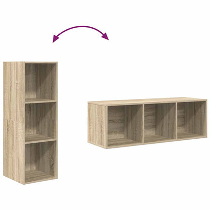 vidaXL Wall-mounted TV Cabinet Sonoma Oak 37x37x107 cm Engineered Wood