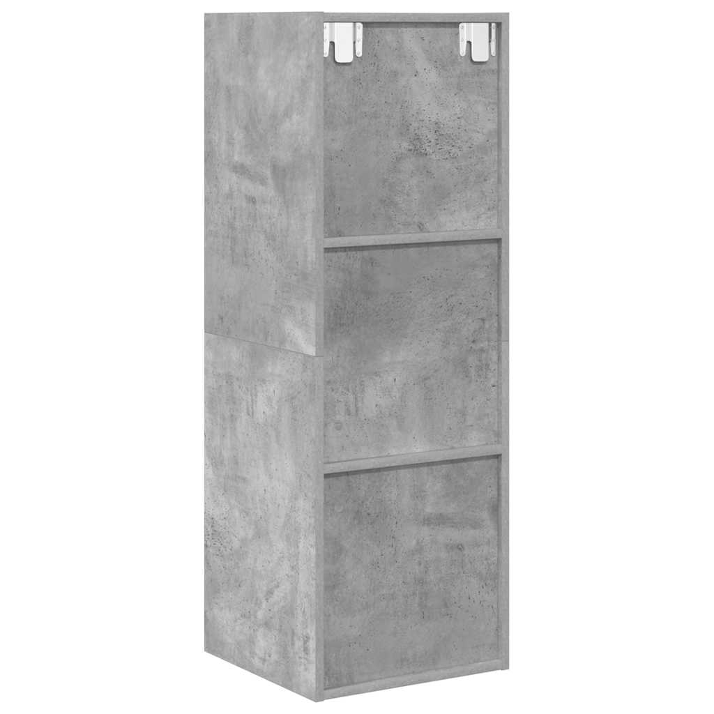 vidaXL Wall-mounted TV Cabinet Concrete Grey 37x37x107 cm Engineered Wood