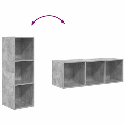 vidaXL Wall-mounted TV Cabinet Concrete Grey 37x37x107 cm Engineered Wood