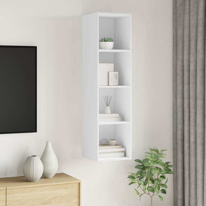 vidaXL Wall-mounted TV Cabinet White 37x37x142.5 cm Engineered Wood