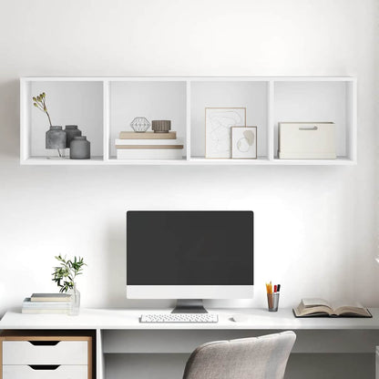 vidaXL Wall-mounted TV Cabinet White 37x37x142.5 cm Engineered Wood