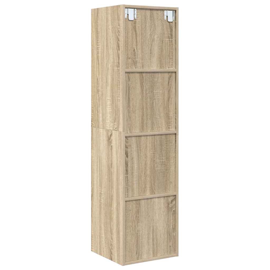 vidaXL Wall-mounted TV Cabinet Sonoma Oak 37x37x142.5 cm Engineered Wood