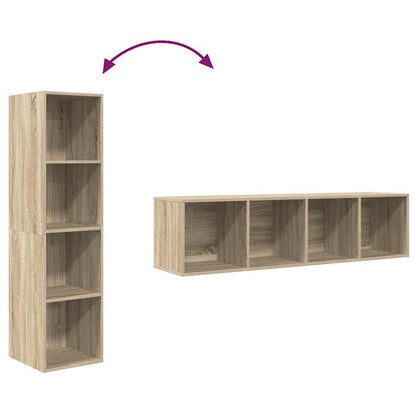 vidaXL Wall-mounted TV Cabinet Sonoma Oak 37x37x142.5 cm Engineered Wood