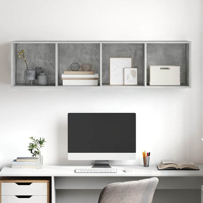 vidaXL Wall-mounted TV Cabinet Concrete Grey 37x37x142.5 cm Engineered Wood