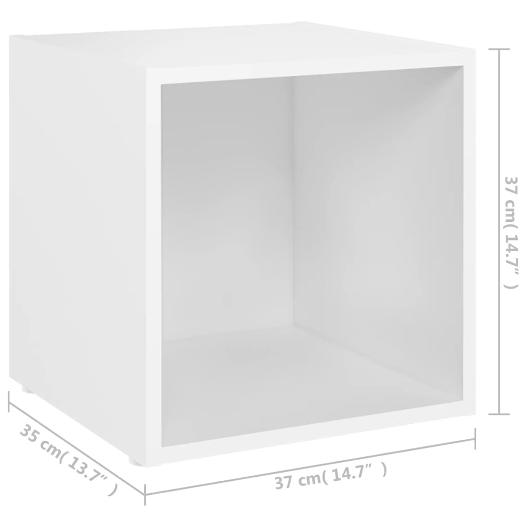 vidaXL TV Cabinet White 37x35x37 cm Engineered Wood