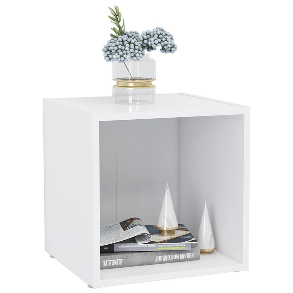 805499 vidaXL 2 Piece TV Cabinet Set White 37x35x37 cm Engineered Wood