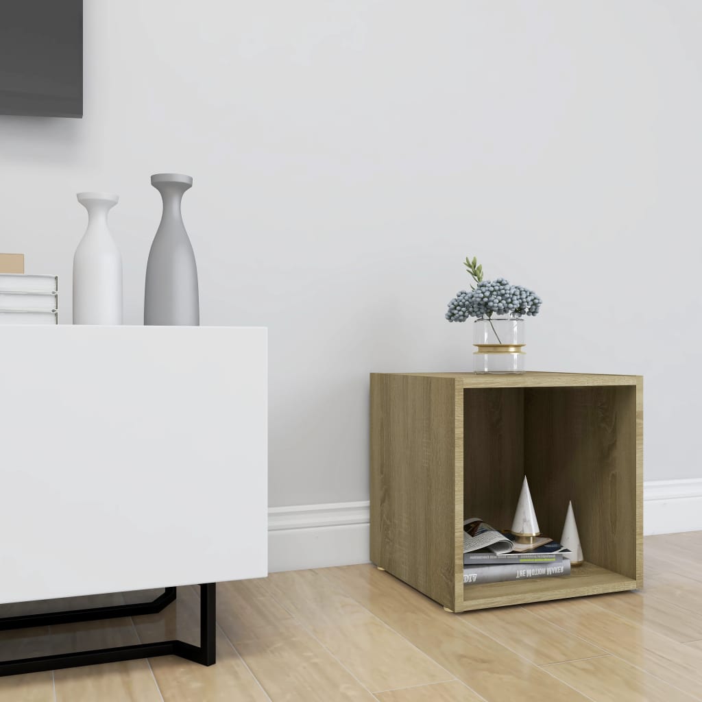 vidaXL TV Cabinet Sonoma Oak 37x35x37 cm Engineered Wood