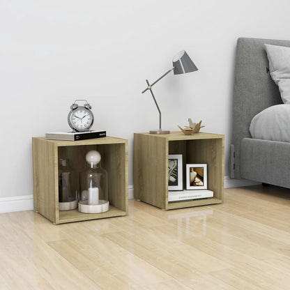 vidaXL TV Cabinet Sonoma Oak 37x35x37 cm Engineered Wood