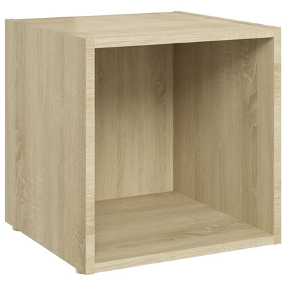 805508 vidaXL 2 Piece TV Cabinet Set Sonoma Oak 37x35x37 cm Engineered Wood