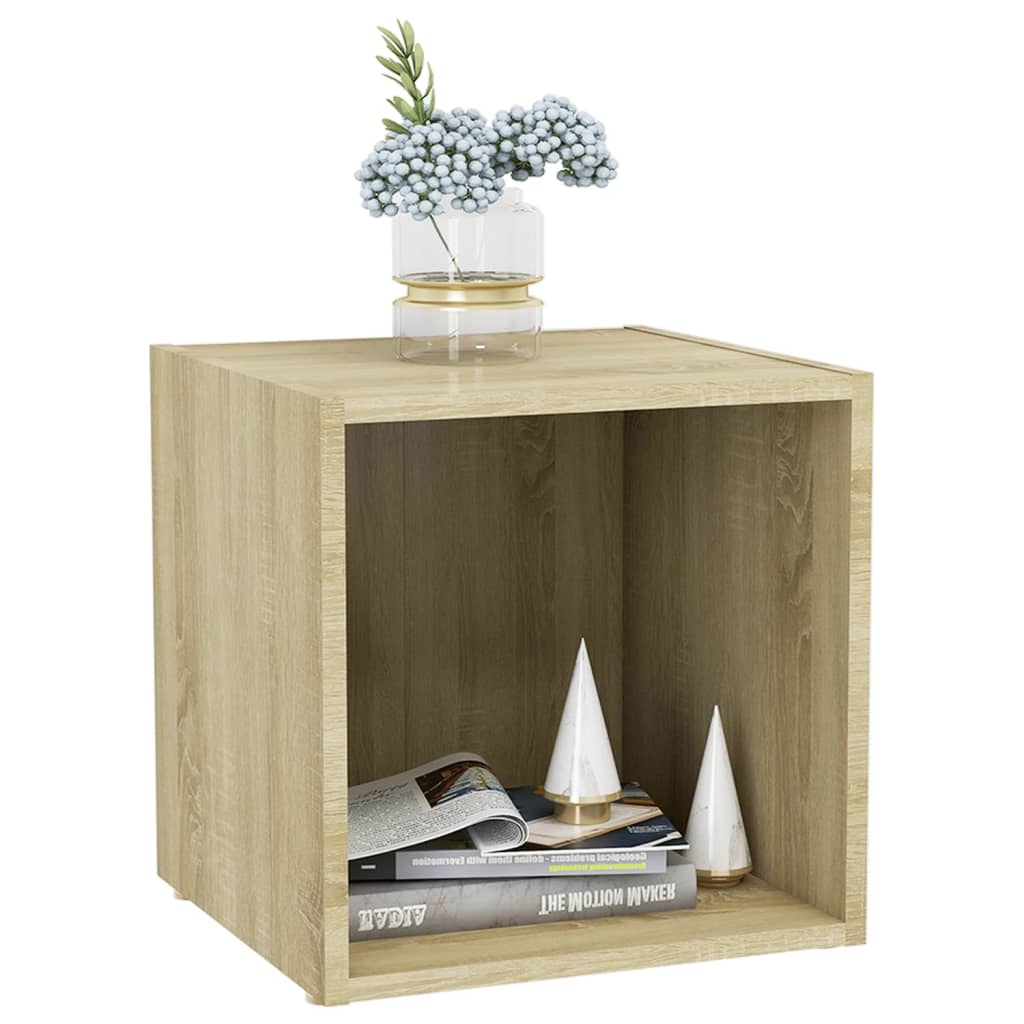 805508 vidaXL 2 Piece TV Cabinet Set Sonoma Oak 37x35x37 cm Engineered Wood