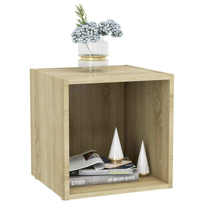 805508 vidaXL 2 Piece TV Cabinet Set Sonoma Oak 37x35x37 cm Engineered Wood