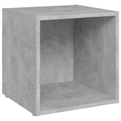 805512 vidaXL 4 Piece TV Cabinet Set Concrete Grey 37x35x37 cm Engineered Wood