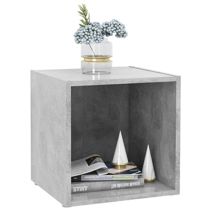 805512 vidaXL 4 Piece TV Cabinet Set Concrete Grey 37x35x37 cm Engineered Wood