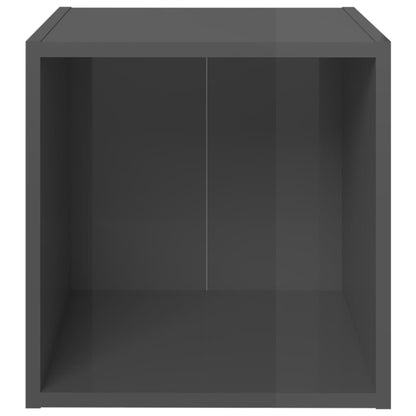 vidaXL TV Cabinets 4 pcs High Gloss Grey 37x35x37 cm Engineered Wood