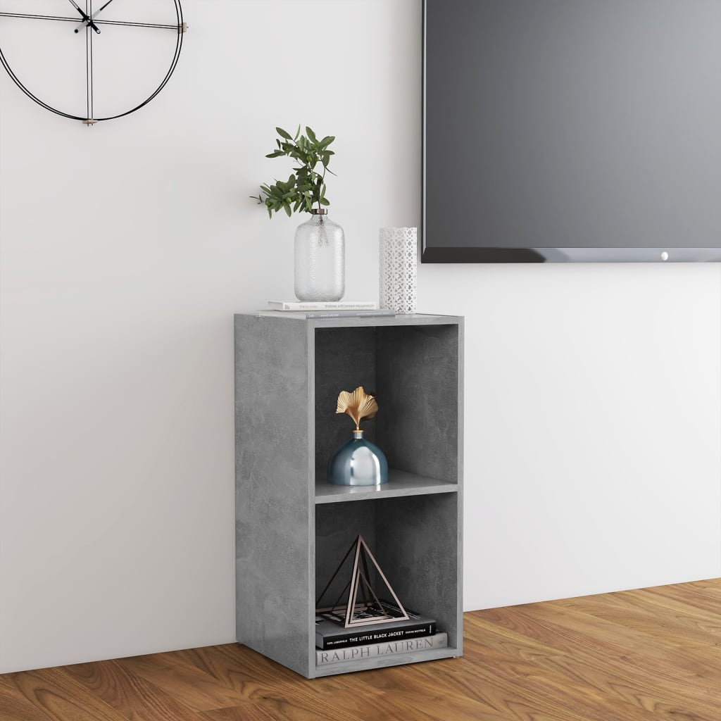 805529 vidaXL TV Cabinet Concrete Grey 72x35x36,5 cm Engineered Wood