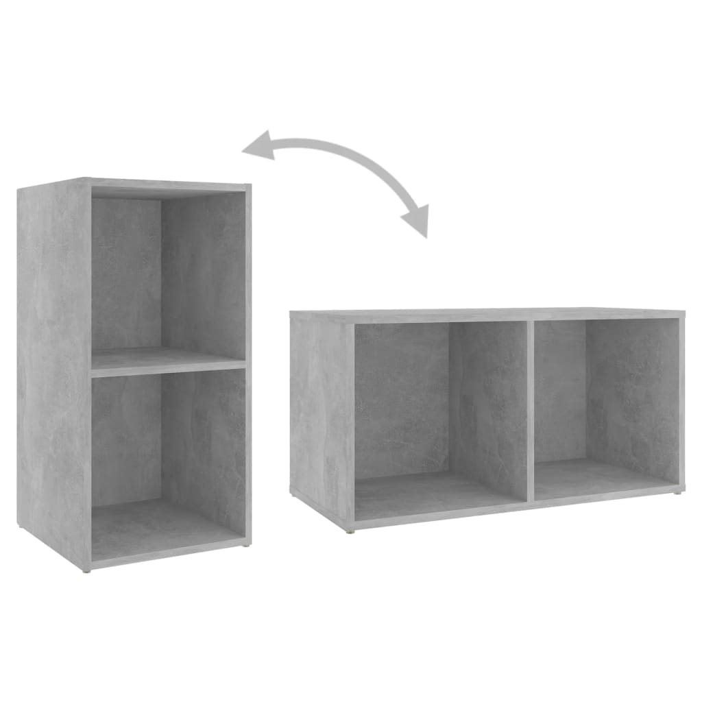 805529 vidaXL TV Cabinet Concrete Grey 72x35x36,5 cm Engineered Wood