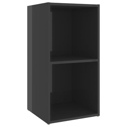 805533 vidaXL TV Cabinet High Gloss Grey 72x35x36,5 cm Engineered Wood