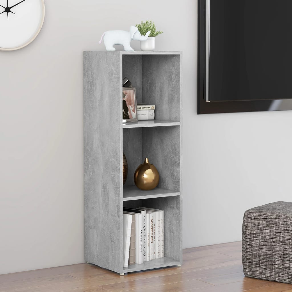 805538 vidaXL TV Cabinet Concrete Grey 107x35x37 cm Engineered Wood
