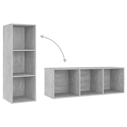 805538 vidaXL TV Cabinet Concrete Grey 107x35x37 cm Engineered Wood