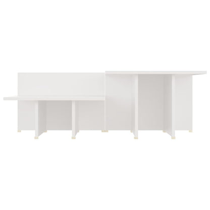 vidaXL Coffee Table | Set of 2 | White | Chipboard | Coffee Table | Rectangular