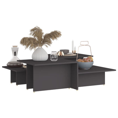 vidaXL Coffee Table | Set of 2 | Grey | Engineered wood | Medium | Coffee Table
