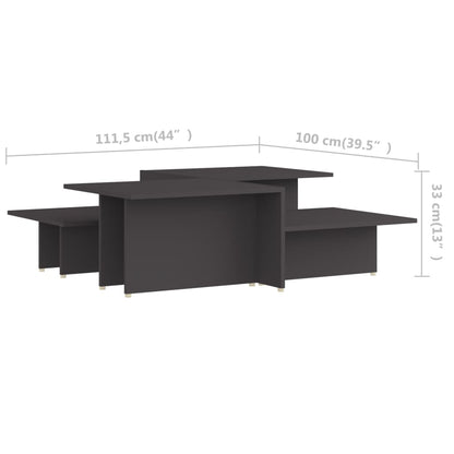 vidaXL Coffee Table | Set of 2 | Grey | Engineered wood | Medium | Coffee Table