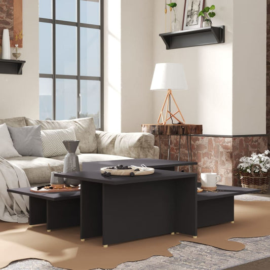 vidaXL Coffee Table | Set of 2 | Grey | Engineered wood | Medium | Coffee Table