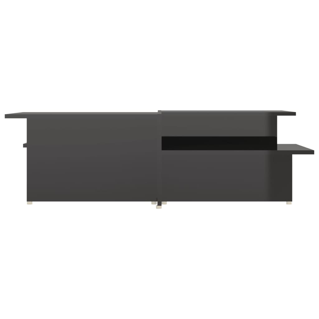 vidaXL Coffee Table | Set of 2 | High gloss black | Chipboard | Rectangular