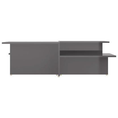 vidaXL Coffee Table | Set of 2 | High gloss grey | Chipboard | 111.5x50x33 cm
