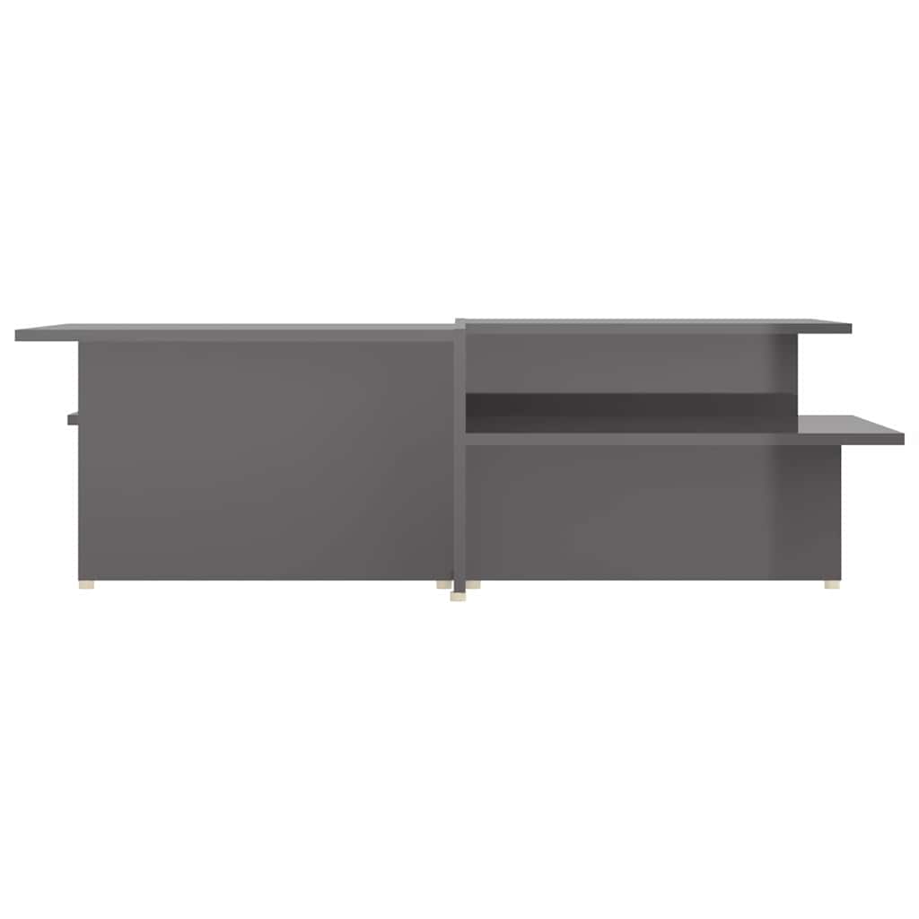 vidaXL Coffee Tables 2 pcs High Gloss Grey 111.5x50x33 cm