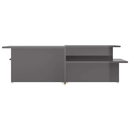 vidaXL Coffee Tables 2 pcs High Gloss Grey 111.5x50x33 cm
