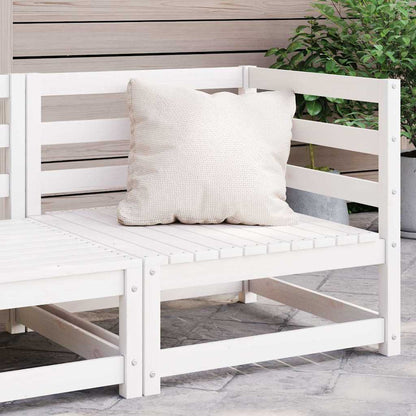 vidaXL Corner Sofa | White | Solid pine wood | Medium | Modular | Corner Sofa