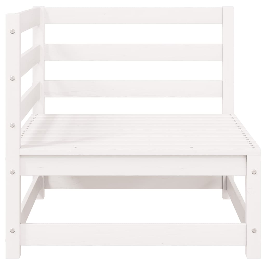 vidaXL Corner Sofa | White | Solid pine wood | Medium | Modular | Corner Sofa