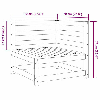 vidaXL Corner Sofa | White | Solid pine wood | Medium | Modular | Corner Sofa