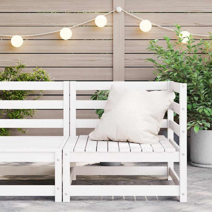 vidaXL Corner Sofa | White | Solid pine wood | Medium | Modular | Corner Sofa