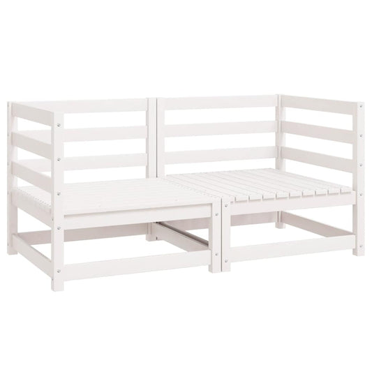 vidaXL Corner Sofa | White | Solid pinewood | Standard | Modular | Corner Sofa