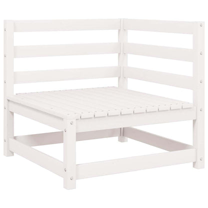 vidaXL Garden Corner Sofas 2 pcs White Solid Wood Pine