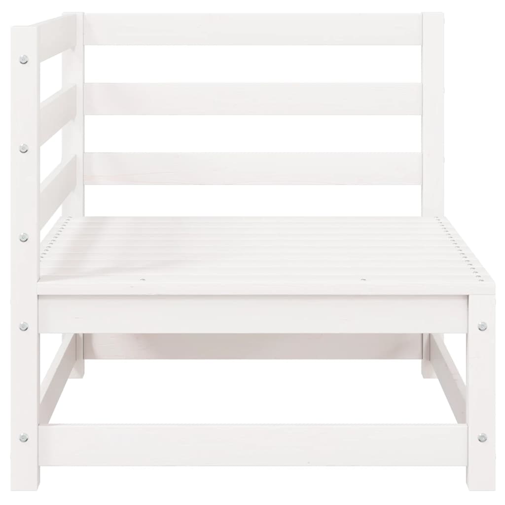 vidaXL Garden Corner Sofas 2 pcs White Solid Wood Pine